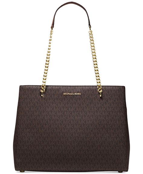 michael michael kors ellis signature shoulder tote|Michael Kors leather tote.